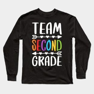 Team Second Grade T-Shirt 2nd Grade Teacher Student Gift Long Sleeve T-Shirt